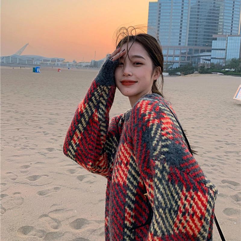 Sweater Women's Winter Thick  Loose Outer Wear Casual Design Sense Long-sleeved Hedging Autumn Winter Base Fashion