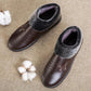 Women's Winter Warmth Velvet Leather Cotton Shoes Middle-aged Elderly Thick Shoes Oil-proof Waterproof Non-slip Mother's Booties High-top Cotton Shoes