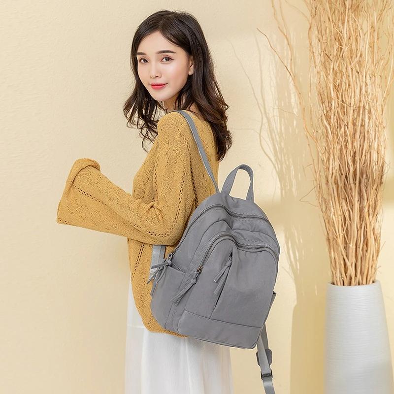 Women's Oxford Cloth Backpack Travel Canvas Korean Wild School Bag Small Backpack Female Bag