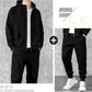 Autumn Simple Sportswear Suit Cardigan Hooded Sweater Suit Casual Loose Solid Color Versatile Trend Youth Jacket