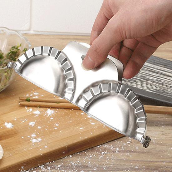 Stainless Steel Dumpling Artifact Tool Pressing Dumpling Mold Household Set Package Double-headed Dumpling Artifact