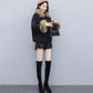 Parker Overcome Female Imitation Fox Big Fur Collar Lamb Wool Short Frock Coat with Velvet To Keep Warm and Comfortable
