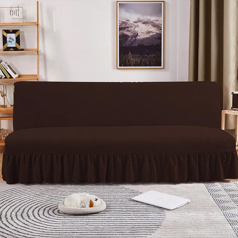Living Room Armrestless Sofa Cover Skirt Sofa Bed Cover Thick Jacquard Stretch Folding Sofa Cover Universal All-inclusive Universal Type