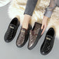 Winter Plus Velvet Keep Warm Ladies Cotton Shoes Flat Non-slip and Waterproof Leather Shoes