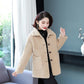Fashion Ladies Lapel Lamb Velvet Jacket Winter Long Large Size Button Jacket Thick Warm Long-sleeved Cardigan Jacket
