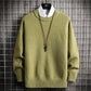 Autumn And Winter Men Casual Imitated Mink Wool Solid Color O Neck Pullover Sweaters 9 Color M-3XL