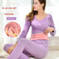 Set of Thermal Underwear Women Plus Velvet Thickening Body Autumn Clothes Long Trousers Winter Bottoming Shirt