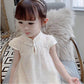 Children Dress Spring Summer Broken Flower Kids Clothing  Baby Girls Clothing Yarn Sleeveless Cheongsam Dress Girl