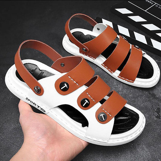 Sandals Men's Summer Trend To Wear Sandals and Slippers Men's Casual Dual-use Driving Leather Sandals