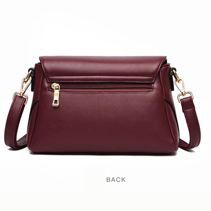 Women Shoulder Messenger Bags Casual Female Crossbody Bags Soft Surface Genuine Leather Cowhide Two Shoulder Straps Adjustable
