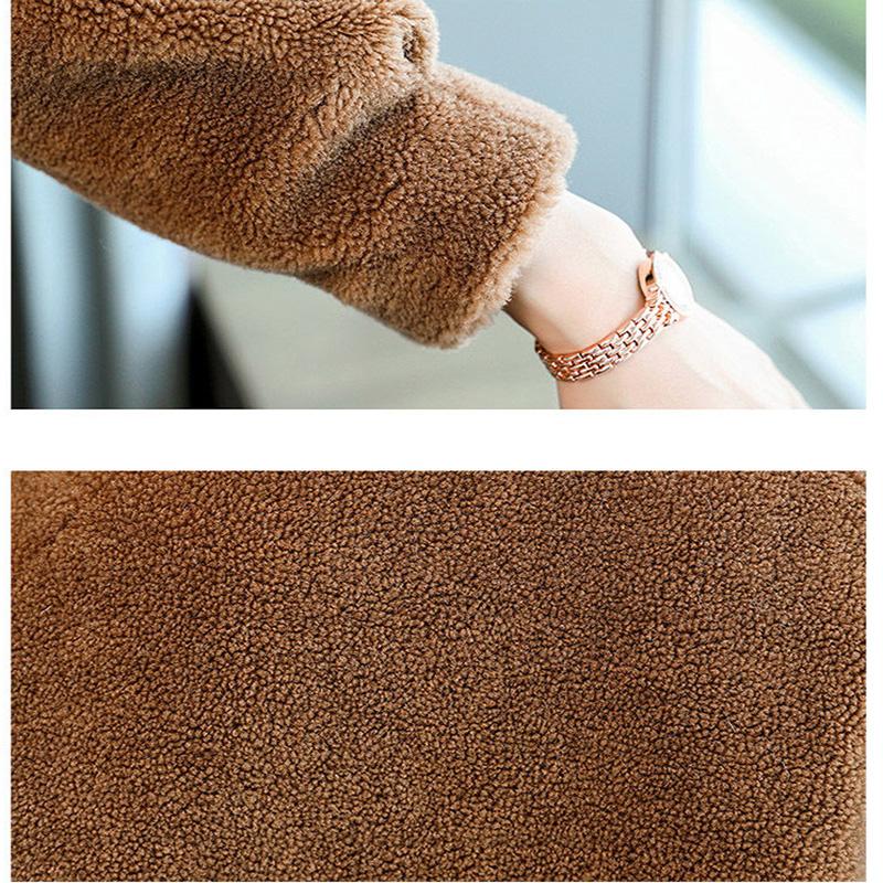 Real Wool Granular Cashmere Sheep Shearing Wool Coat Women's Fur Coat Mid-length Thickening Korean Version