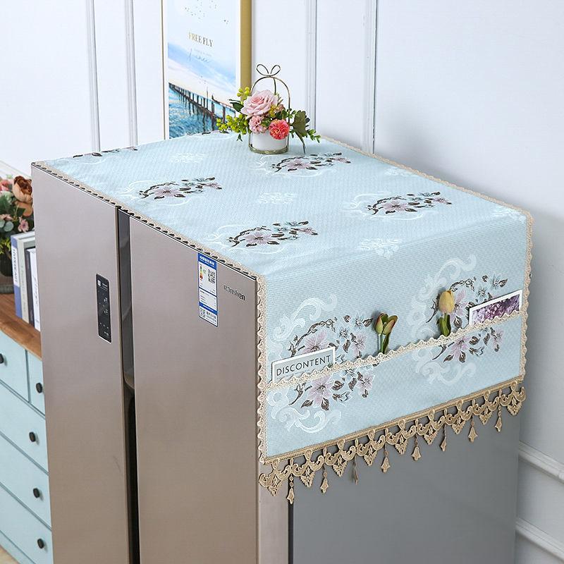 European-style Refrigerator Cover Towel Refrigerator Dust Cover Single Door Double Door Washing Machine Cover Microwave Oven Cover Cloth