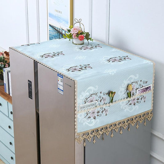 European-style Refrigerator Cover Towel Refrigerator Dust Cover Single Door Double Door Washing Machine Cover Microwave Oven Cover Cloth