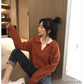 Autumn and Winter Loose Bottoming Shirt European and American Style Fashion Casual Sweater Short Pullover Knitted Blouse