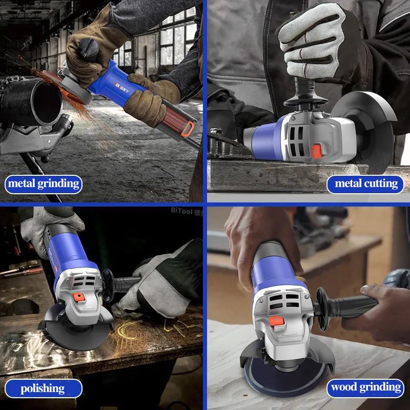 2100W Industrial Handheld Electric Grinder Multi-function Angle Grinder Wire Cutter Polisher 4m Line Long