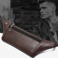 Business Leather Multi-layer Small Waist Bag Running Outdoor Mobile Phone Bag Multifunctional PU Chest Bag Receiving Wallet Sports Bag