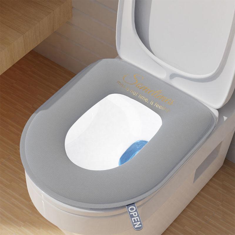Nordic Style Toilet Cushion Home Four Seasons Universal Toilet Cover Cushion Zipper Toilet Cover Waterproof