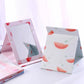 Fruit Pattern Makeup Mirror Folding and Portable HD Paper Rectangular Travel Bedroom Dressing Table