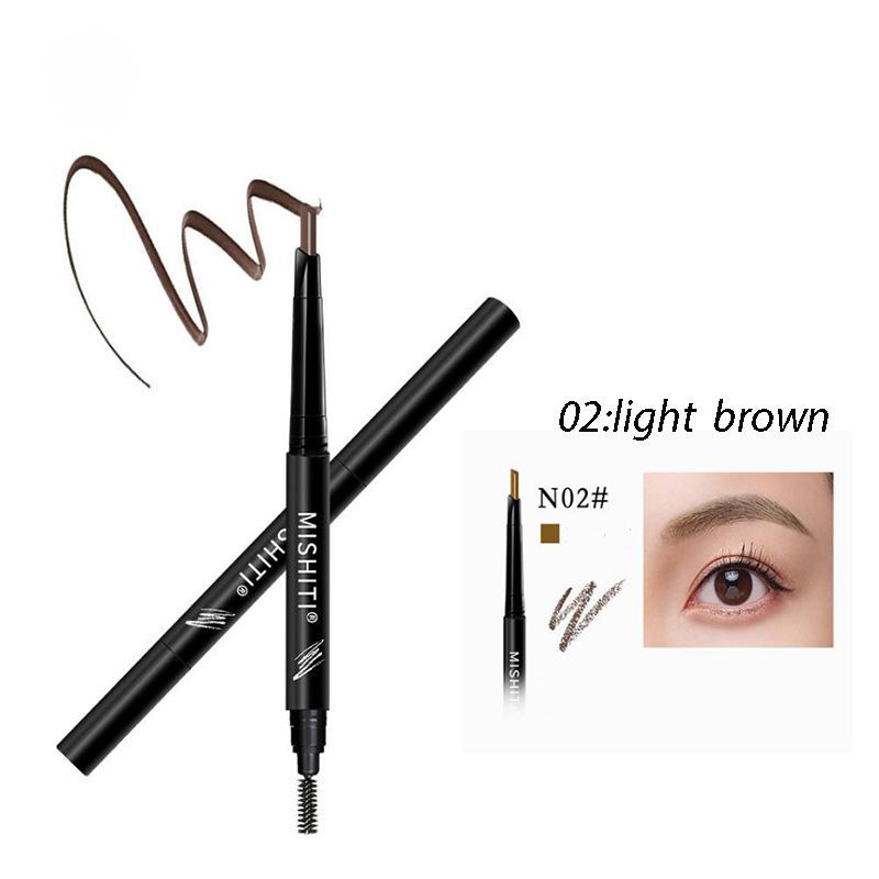 Multi-color Double-headed Eyebrow Pencil Novice with Waterproof and Sweat-proof Thin Head Long-lasting Non-smudge Natural Eyebrows