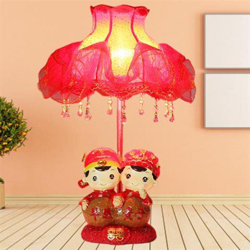 Chinese Style LED Bedroom Crystal Table Lamp Bed Lamp Modern  Light Switch Table Lamps Living Room
