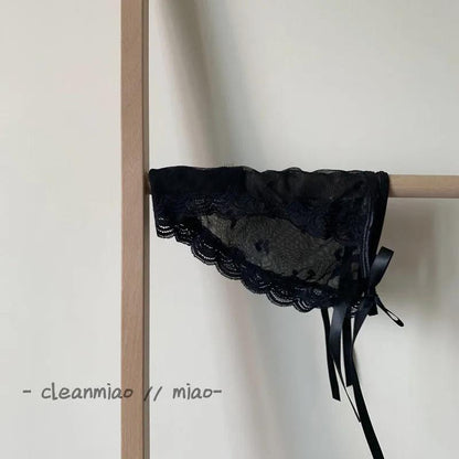 Lace Women's Panties Sexy Girl Charming Low Waist Transparent Hollow Summer Ultra Thin