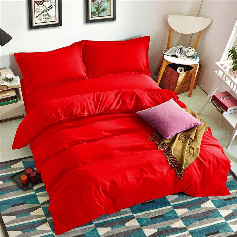 Pure Green Four-piece Fruit Green Bed Sheet Duvet Cover Simple Plain Five-element Color Bedding