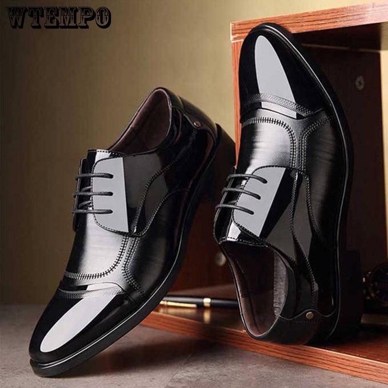 Flats Men Oxford Lace Up Pointed Toe Business Outdoors Flat Shoes