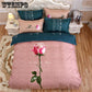 Home Textile Autumn Dark-color Flower Series Bed Linens 4pcs Bedding Sets Bed Set Duvet