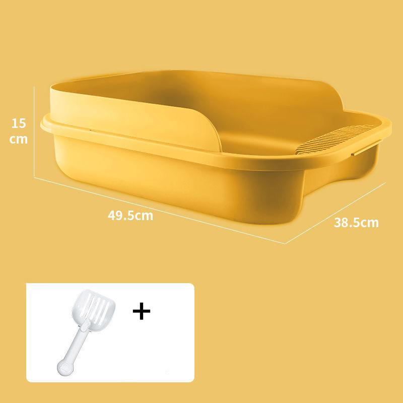 Cat Litter Box Splash-proof Semi-enclosed Large Cat Toilet Deodorant Cat Poop Box Small Kitten Litter Box Kitty Supplies