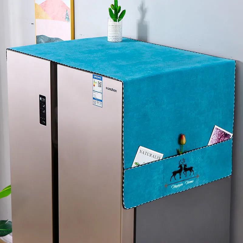 Refrigerator Dust Cloth Cover Non-slip Refrigerator Hanging Bag Storage Washing Machine General