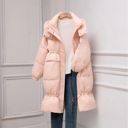 Mid-length Down Jacket Women's New Style Net Red Loose Fashion White Duck Down Winter Clothes