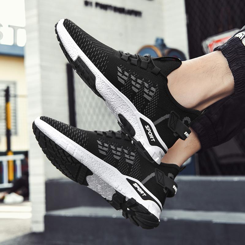 Summer Elastic Breathable Running Shoes Men's Soft-soled Casual Sports Shoes
