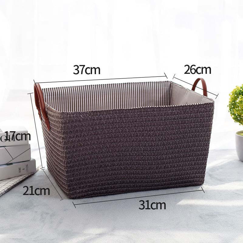 Household Woven Basket Large Size Dirty Clothes Storage Basket Toy Snack Storage Box