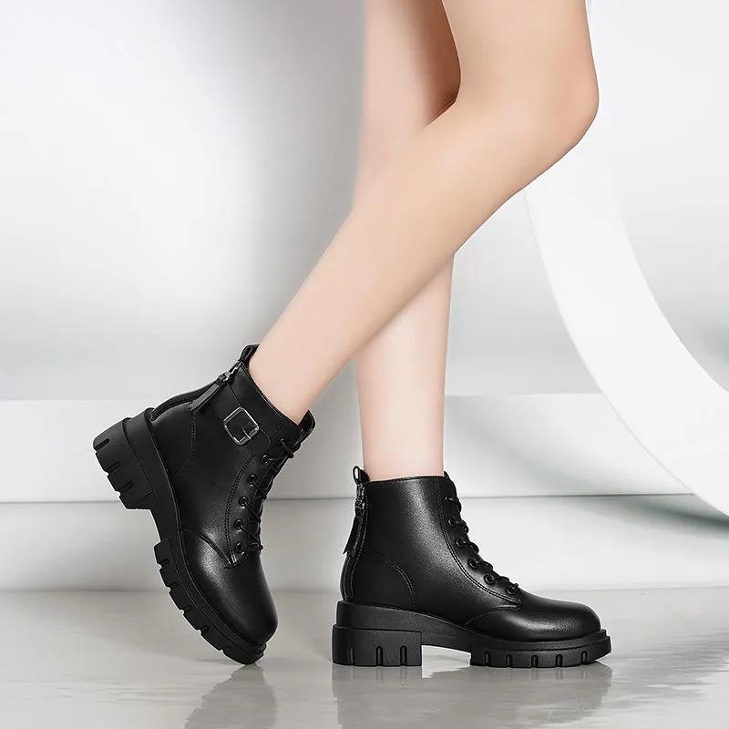 British Style Women's Martin Boots Korean Style All-match Student Thick-soled Women's Short Boots
