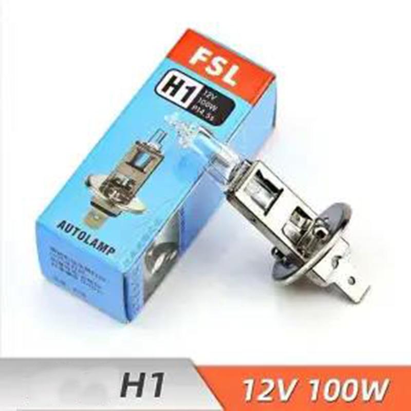 Lighting Car Lights H1 H4 H7 H3 12V/24V 100W Halogen Headlights H Super Bright 100W High Beam and Low Beam Bulb Spotlight White