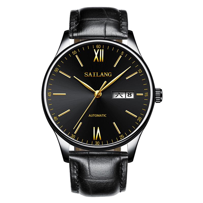 Leather quartz wrist watch fashion men business watch electronic wrist watch