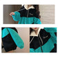 Autumn and Winter Stand-collar Lamb Velvet Jacket Winter Female Plus Velvet Thickening Student Campus Wind Casual Korean Jacket