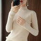 Autumn Winter Turtleneck Sweater Women's Slim Pullover Solid Color Bottoming Shirt Long Sleeves Short Knit Sweater Warm Jumper Women Casual Basic Tops