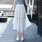 WTEMPO Ruffle Chiffon Skirt-like Wide-leg Pants Women Loose High Waist Ankle-Length Pants Trousers Cool and Breathable