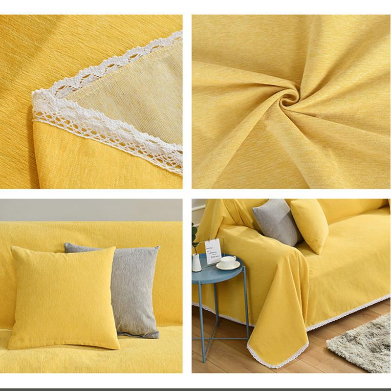 Nordic Solid Color Full Cover Sofa Towel Sofa Sofa Blanket Cloth Sofa Cover Cover Anti-scratch Cover Cloth
