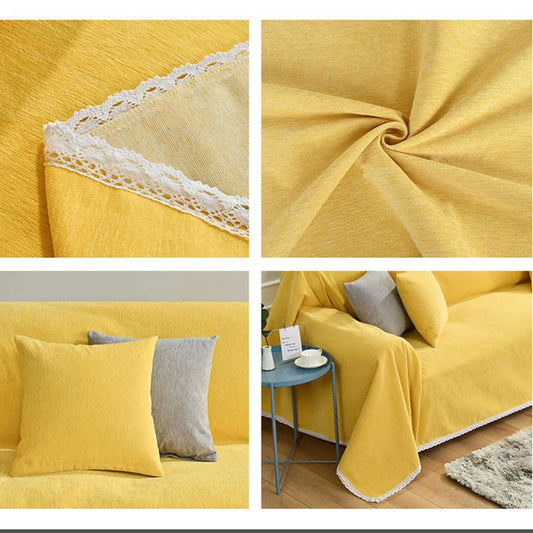 Nordic Solid Color Full Cover Sofa Towel Sofa Sofa Blanket Cloth Sofa Cover Cover Anti-scratch Cover Cloth