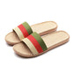 Home Slippers Men and Women Couple Linen Slippers Spring and Summer Autumn Indoor Floor Non-slip Home Slippers