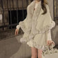 Double-layer Soft Plush Noble Luxury Shawl Autumn Winter Cute Body Cardigan Loose Cloak Wrap Thick Knitted Jacket Fur Shawl Solid Mantle Shawl