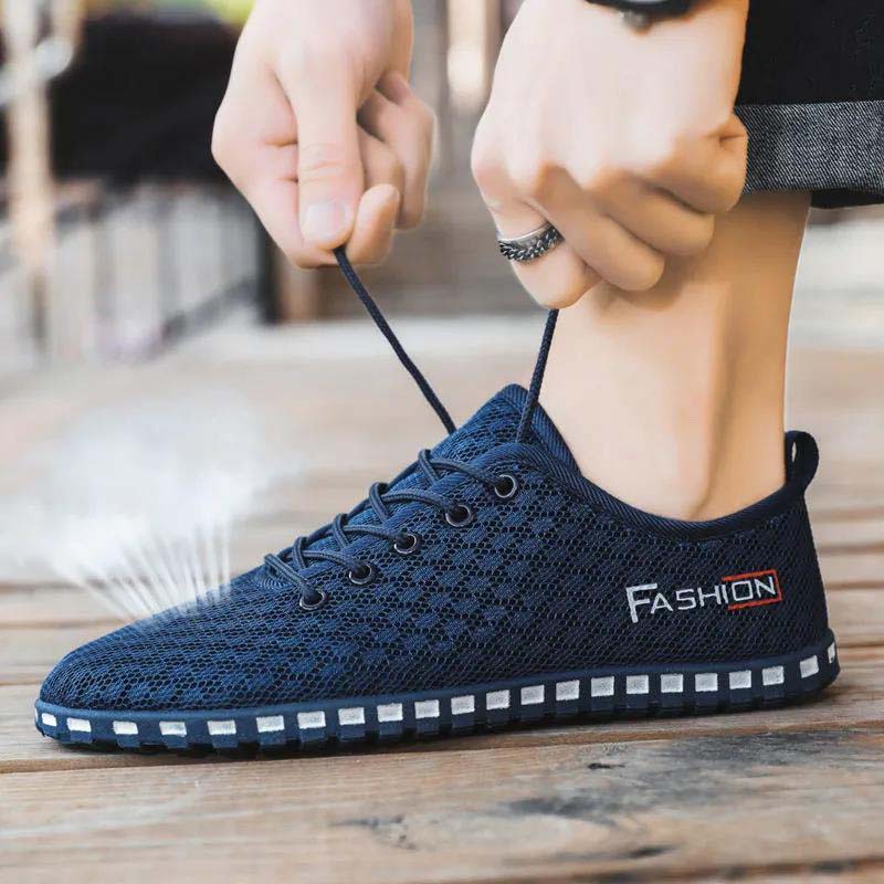 Summer Breathable Thin Net Shoes Hollow Lightweight Youth Men's Running Shoes