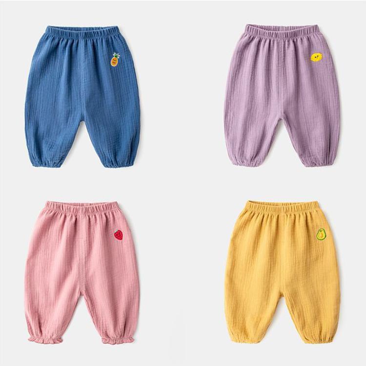 Children's Pants Summer Girls Anti Mosquito Pants Boys and Girls Air-conditioned Pants Leggings Casual Pants Children's Knickerbockers
