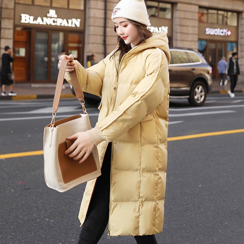 Hooded Ladies Coat Long Coats Parka Jacket Mid-long Women Winter Pink Thick Jacket Quilted Jacket