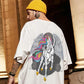 Summer Oversized T-shirts O-neck Short Sleeves Casual Loose Pullover Graphic Tees for Youth Hip Hop Chinese Trend Men Shirts