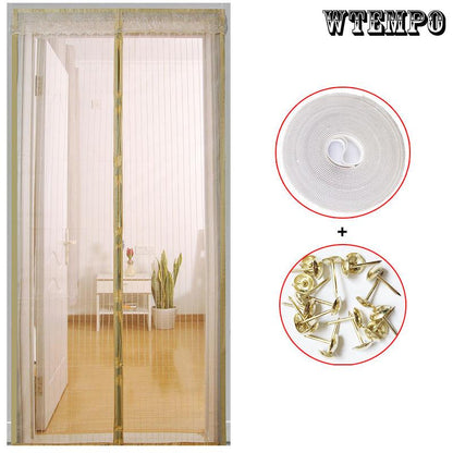 Cute Cartoon Pattern Anti-mosquito Curtain Summer Magnetic Screen Door Mosquito Net