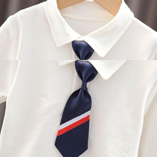 Boys Autumn Suit Baby Clothes Baby Spring and Autumn Suit Long Sleeve Tie Comfortable Breathable Fabric Three-piece Set
