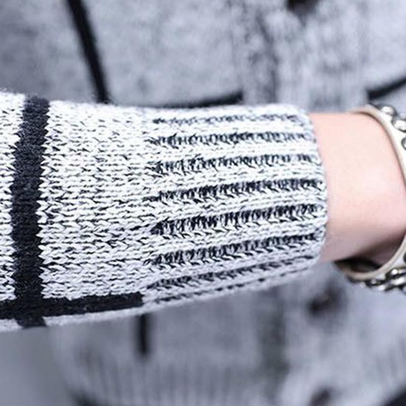 Men's Sweater Jacket Slim-Fit Cardigan Men's Knitwear Korean Men's Casual Jacket Autumn and Winter Cloak